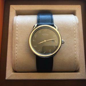 Hermes watch arceau black dial European model
